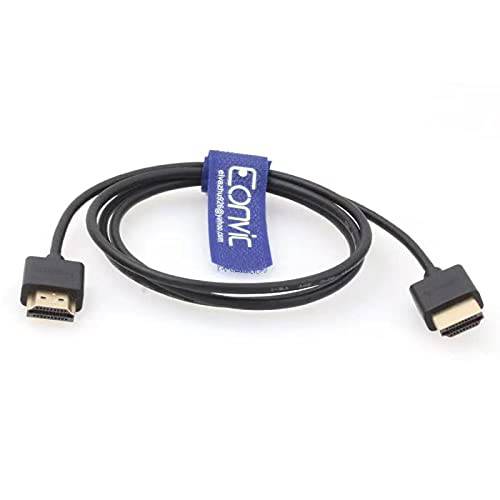 EONVIC 고속 2.0 HDMI Thin 플렉시블 케이블 Z-CAM F6, Atomos 닌자 V, Portkeys BM5 모니터