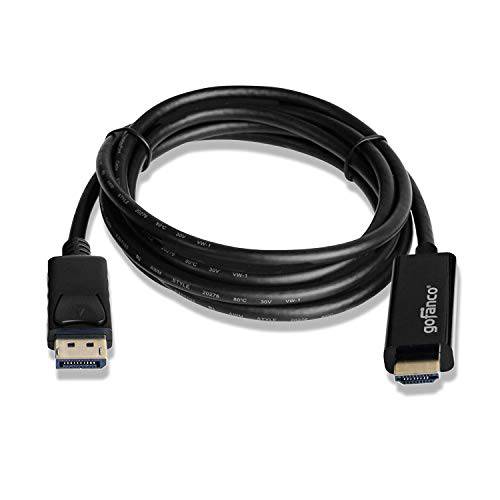 gofanco 6 ft. DisplayPort,DP 1.2 to 4K HDMI 케이블 어댑터 [ 금도금] DP 시스템 to HDMI 울트라 HDTVs or 모니터 (DP4kHDMI6F)