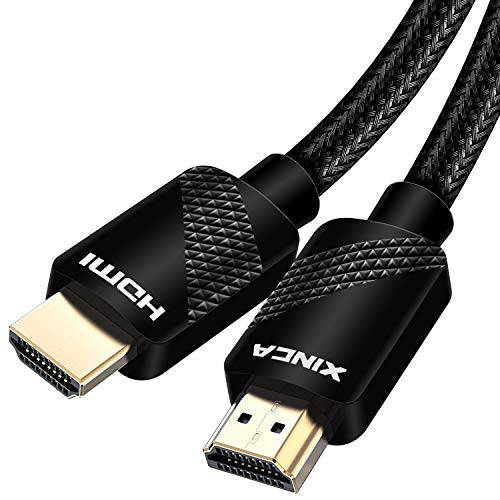 HDMI 케이블 2.0, 4K@60Hz - 18Gbps - 3/ 6/ 10/ 15ft, 28AWG 나일론 Braided HDR 케이블, HDMI UHD 와이어 골드 커넥터 지원 3D, 이더넷& 오디오 리턴， 호환가능한 엑스박스 원, PS3& 4, Blu-Ray -3ft