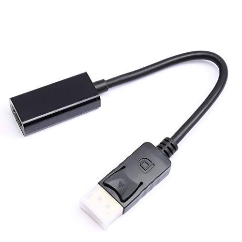 DEVMO DP DisplayPort,DP Male to HDMI Female 케이블 컨버터, 변환기 어댑터 호환가능한 레노버, Dell, HP, ASUS PC