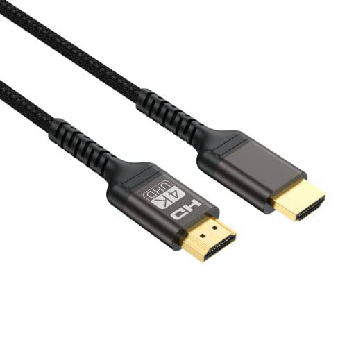 HDMI 케이블 6ft, UV-CABLE 고속 4K HDMI 2.0 케이블 HDCP 2.2 HDR 3D 2160P 1080P 28AWG Ethernet-Braided HDMI Cord-Audio Return(ARC) 모니터 엑스박스 PS5 PS3/ 4 Roku 파이어 TV 삼성 LG