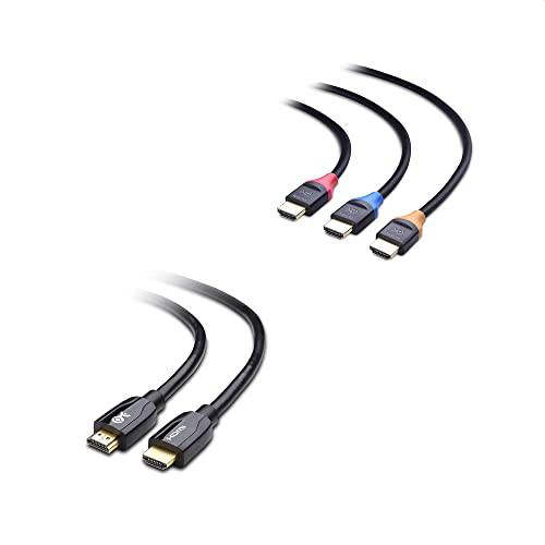 케이블 Matters 3-Pack 고속 HDMI to HDMI 케이블 10 Feet HDR and 4K 해상도 지원& 1-Pack 프리미엄 인증된 HDMI to HDMI 케이블