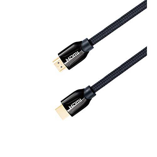JAVEX 퓨어 구리 HDMI 케이블, 메탈 커넥터, 나일론 Braided 프로텍트, 4K@60Hz 18Gpbs, 1.8M(6FT)
