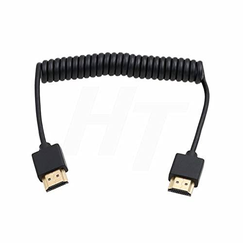 HangTon 말린케이블 Thin HDMI to HDMI 2.0 4K 케이블 ZCAM E2 소니 캐논 파나소닉 블랙매직 카메라 ATOMOS Portkeys 모니터 (말린케이블, HDMI A 타입)