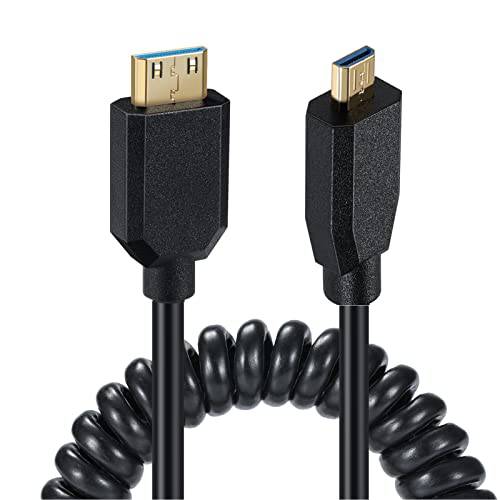8K 마이크로 HDMI to 미니 HDMI 케이블 2.1, MOTONG 말린케이블 Gold-Plated 48Gbps 미니 HDMI 타입 C to 마이크로 HDMI 타입 D Male to Male 케이블 케이블, 지원 다이나믹 HDR 카메라 Camcorder(C to D, 1.2M)