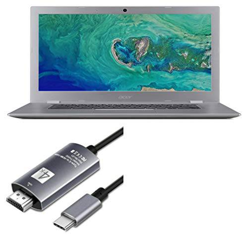 케이블 Acer 크롬북 15 (CB315) ( 케이블 by BoxWave) - SmartDisplay 케이블 - USB Type-C to HDMI (6 ft), USB C/ HDMI 케이블 Acer 크롬북 15 (CB315) - Jet 블랙