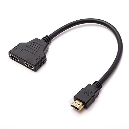 HDMI 분배기 1 in 2 Out/ HDMI 분배기 어댑터 케이블 HDMI Male to 듀얼 HDMI Female 1 to 2 웨이, 지원 2 Same TVs at The Same 타임, 신호 원 in, 2 Out