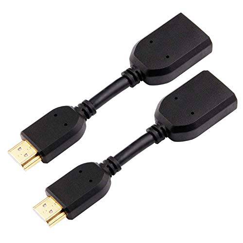 LINGYU HDMI 확장기 케이블 [ 고속, Gold-Plated] HDMI to HDMI 케이블, 지원 4K, UHD, FHD, 3D, 이더넷, 오디오 리턴 채널 파이어 TV/ TV/ HDTV/ 엑스박스/ PS4/ PS3 (팩 of 2)