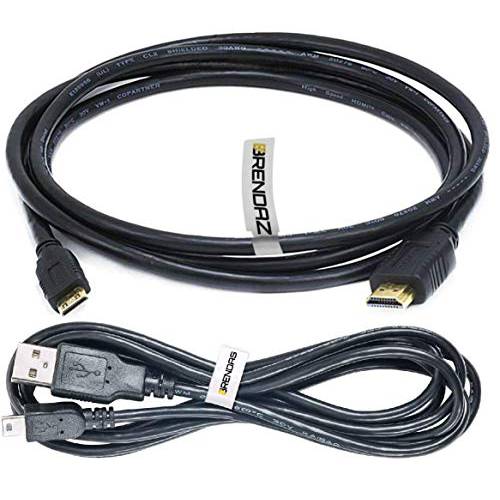 BRENDAZ 호환가능한 HDMI and USB 케이블 키트 캐논 VIXIA HF R800 캠코더, Vixia HF G50 4K 캠코더 - 고속 HDMI to 미니 HDMI 케이블 4K and 미니 USB 케이블 USB 2.0 데이터 충전 케이블, 6-Feet.