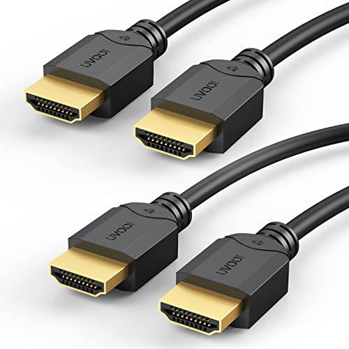 8K HDMI 케이블 6FT 2-Pack, HDMI 2.1 케이블 48Gbps 케이블 지원 8K@120Hz, 4K@144Hz, 1080P@240Hz-Ethernet, Arc, Dolby, HDR10, HDCP2.2