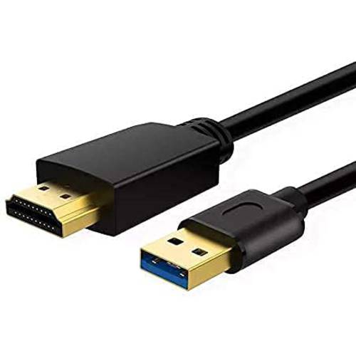 USB to HDMI 어댑터 케이블 Mac OS 윈도우 10/ 8/ 7/ Vista/ XP, USB 3.0 to HDMI Male HD 1080P 모니터 디스플레이 오디오비디오, AV 컨버터, 변환기 케이블 6.6FT