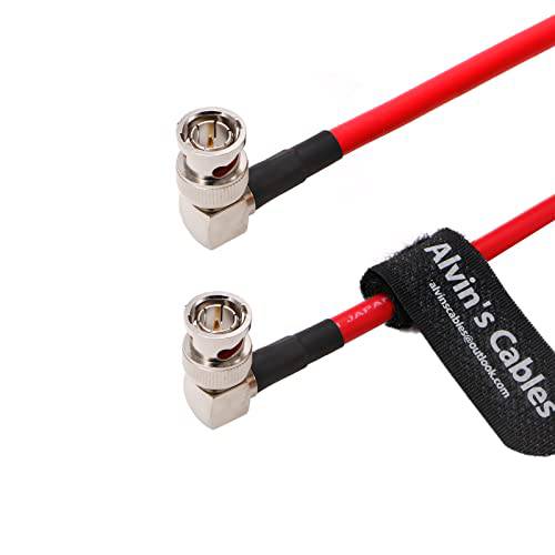 12G BNC-Coaxial-Cable Alvin’s 케이블 HD SDI BNC Male to Male L-Shaped Original 케이블 4K 비디오 카메라 1M 레드