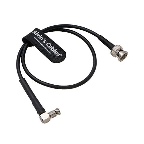 Alvin’s 케이블 Micro-BNC Male High-Density BNC Right-Angle to BNC Male 6G HD SDI Coaxial-Cable Blackmagic-Video-Assist 75 옴 50cm