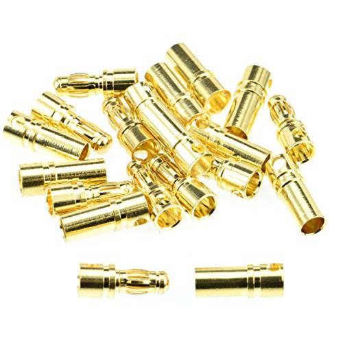 Apex RC Products 3.5mm Male/ Female 금도금 Bullet 커넥터 플러그 - 10 Pair 1102