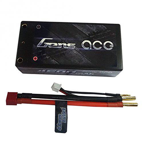 Gens ace 7.4V 4600mAh 쇼티 리포 배터리 Pack 60C 2S 2P 하드케이스 with 4.0mm Bullet to Deans Plug for Traxxas RC 차량용 보트 트럭 Roar Approved