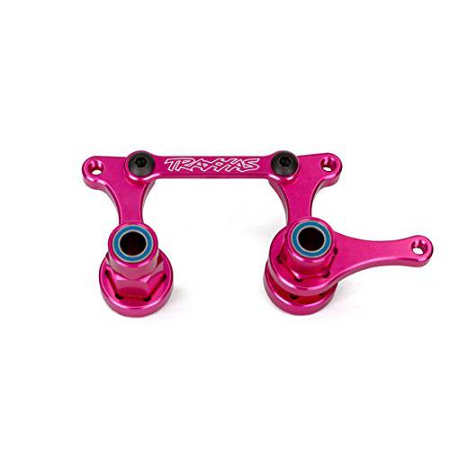 Traxxas 3743P-Anodized T6 알루미늄 조타 Bell Cranks& Drag Link, Pink