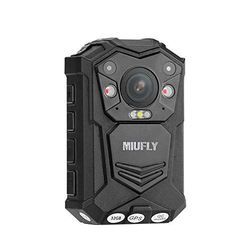 MIUFLY 1296P HD 방수 Police 바디 카메라 with 2 Inch Display, 나이트 Vision, 빌트 in 32G 메모리 and GPS