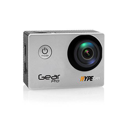 Gear 프로 GDV485SL.01 4K 30fps 울트라 HD 방수 Sports 액션 카메라 with 와이파이 무선 연결 to Smartphone, 완전 Submergible 케이스, 실버