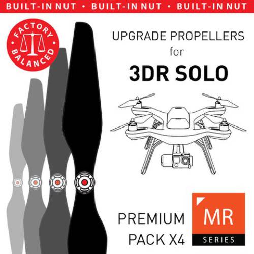 MAS Upgrade 프로펠러 for 3DR Solo with Built-in 견과, 견과류 in 블랙 - x4 in 세트