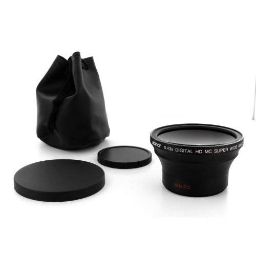 Albinar 0.43x 58mm 슈퍼 와이드 앵글 HD 렌즈 with 매크로 - 블랙