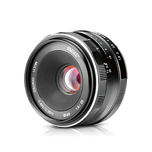 Meike MK 25mm F1.8 라지 조리개 와이드 앵글 렌즈 수동 포커스 렌즈 for Nikon 1 마운트 미러리스 카메라