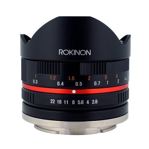 Rokinon 8mm F2.8 UMC 어안 II (Black) Fixed 렌즈 for 캐논 EF-M 마운트 컴팩트 시스템 카메라 (RK8MBK28-M)