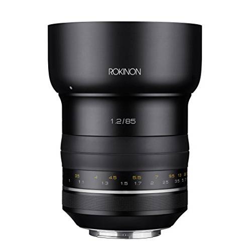 Rokinon 스페셜 퍼포먼스 (SP) 85mm f/ 1.2 고속 렌즈 for 캐논 EF with Built-in AE Chip, Black
