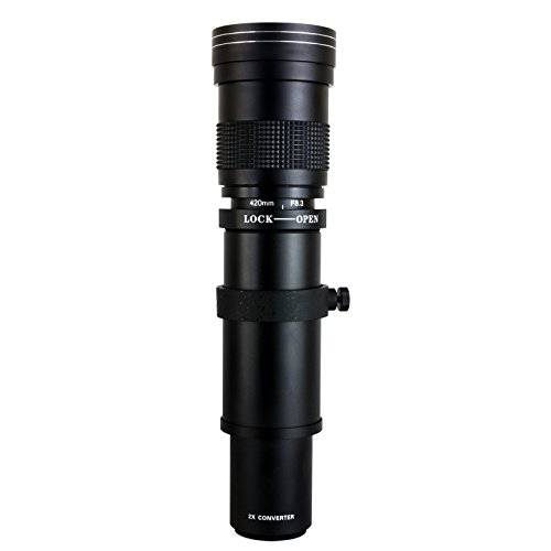 Opteka 420-1600mm f/ 8.3 HD 망원 Zoom 렌즈 for Nikon D4s, D4, D3x, Df, D810, D800, D750, D610, D600, D500, D7200, D7100, D7000, D5600, D5500, D5300, D5200, D3400, D3300, D3200 디지털 SLR 카메라