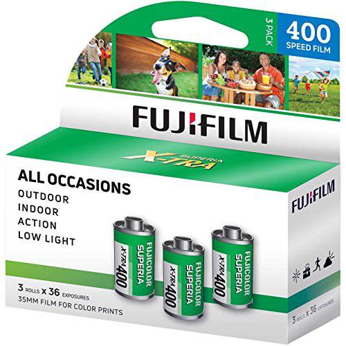 Fuji Superia X-TRA 3 Pack ISO 400 36 Exp. 35mm Film, Total 108 Exposures