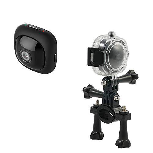 OnReal 바디 카메라 1080P 방수 액션 카메라 호환가능한 with iOS/ 안드로이드 폰 어플 Black
