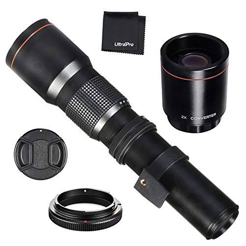 Hi-Resolution 500mm/ 1000mm 수동 망원 Reflex 렌즈 for Nikon D5, D4s, D4, D3x, Df, D810, D800, D750, D610, D500, D7500, D7200, D7100, D5600, D5500, D5300, D5200, D3400, D3300 카메라