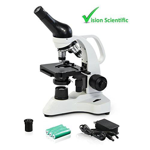 비전 이공계 VME0006-100-RC-E2 LED 무선 Microscope, 40-2000X Magnification, LED Illumination 조명포함 Intensity Control, 1.25 N.A Abbe Condenser, Built-in 기계식 무대