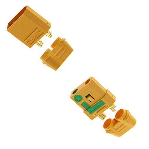 Amass XT90-S Anti Spark Male and Female 커넥터 Plug 세트 for Battery, ESC, and 충전 납,불순물 1 Pair