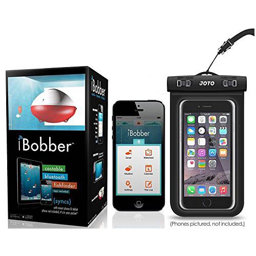 iBobber 무선 블루투스 Smart 피쉬 파인더 for iOS and 안드로이드 디바이스& JOTO 범용 방수, 워터푸르프 핸드폰 케이스 (번들,묶음)