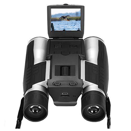 Vazussk 2 HD 디지털 쌍안경 카메라 12x32 5MP Video Photo 레코더 for 새 관찰 Football 게임 with 16GB TF 카드