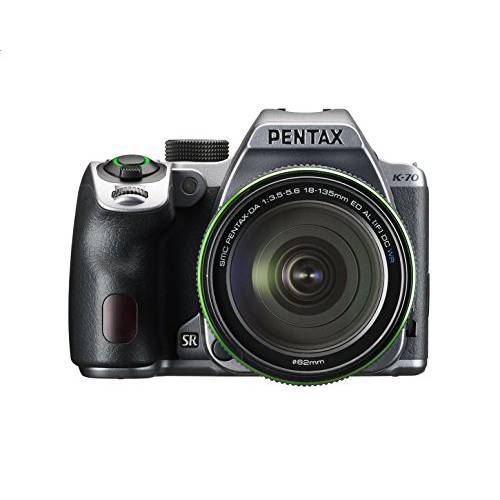 Pentax K-70 Weather-Sealed DSLR 카메라 with 18-135mm 렌즈 (Silver)