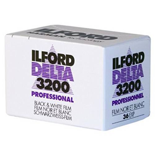 Ilford 1887710 Delta 3200 Professional, 블랙 and 화이트 프린트 Film, 135 (35 mm), ISO 3200, 36 Exposures 2-Pack