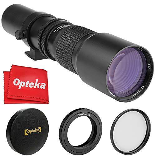 Opteka 500mm f/ 8 망원 렌즈 for 후지 X-A5 X-T20 XF10 X70 X-A5 X-T100 X-T3