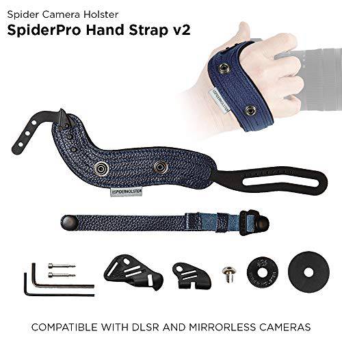 그물,망 Holster - SpiderPro Hand 스트랩 v2, 다크 Blue - 호환 with DSLR and 미러리스 Cameras.