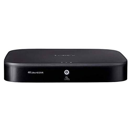 Lorex D841A82B Series 8 Channel 4K HD 2TB 아날로그 HD 안전 시스템 DVR with Advanced 모션 감지,센서 테크놀로지 and Smart Home 음성 컨트롤, Black
