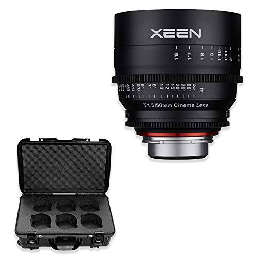 XEEN by ROKINON 50mm T1.5 프로페셔널 Cine 렌즈 캐논 EF 마운트 (블랙) Rokinon Xeen 6-Lens Carry-On 케이스