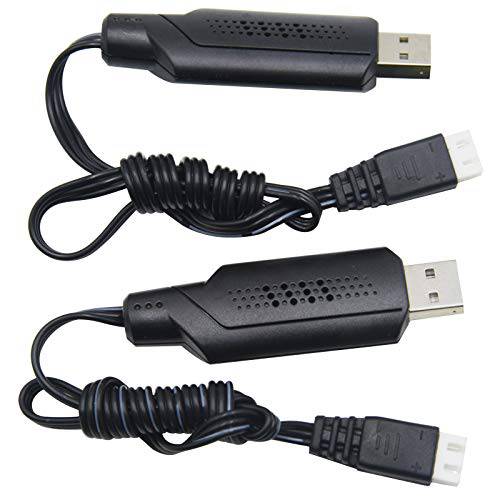 Blomiky 2 팩 9125 7.4V 1.3A USB 충전기 케이블 XH-3P 플러그 1/ 10 1/ 12 1/ 16 1/ 14 RC카 트럭 7.4V 리포 and Li-ion 배터리 9125 USB 2