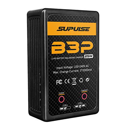 SUPULSE  리포 배터리 충전기 2S-3S 25W RC 밸런스 충전기 B3AC 프로 컴팩트 충전기 7.4-11.1V 리포 배터리