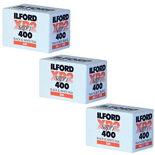 Ilford XP-2 슈퍼 400 135-36 블랙&  화이트 필름 (3 팩),  블랙/ 화이트