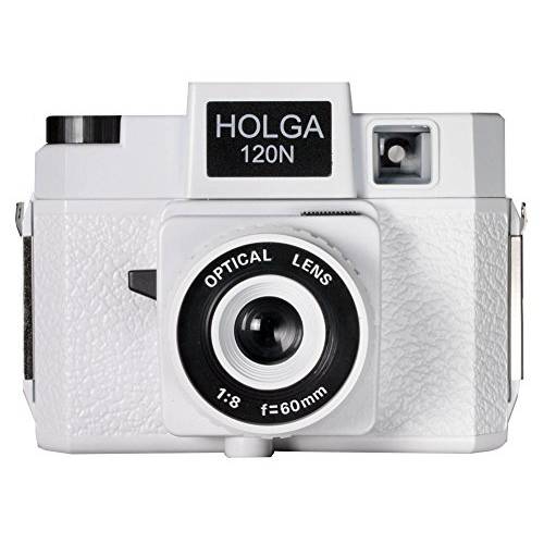Holga 785120 120N 플라스틱 미디엄 포맷 카메라 - 화이트 (블랙)