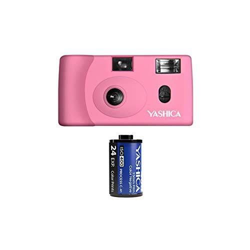 야시카 MF-1 스냅사진 아트 35mm 필름 카메라 세트 (핑크)