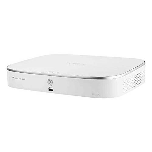 Lorex N842A82 4K 울트라 HD 8 채널 2TB IP 세큐리티 시스템 네트워크 비디오 레코더 (NVR) 스마트 모션 감지,센서, 음성 컨트롤 and 퓨전 Capabilities, 화이트