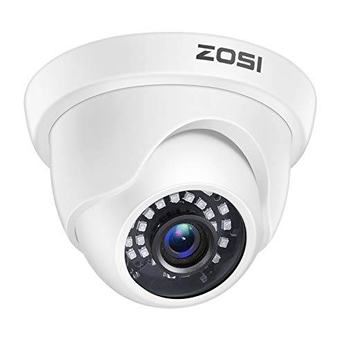 ZOSI 1080p 돔 세큐리티 카메라 (하이브리드 4-in-1 HD-CVI/ TVI/ AHD/ 960H 아날로그 CVBS), 2MP Day 나이트 내후성 감시 CCTV 카메라 돔 아웃도어/ 실내, 나이트 비전 Up to 80FT