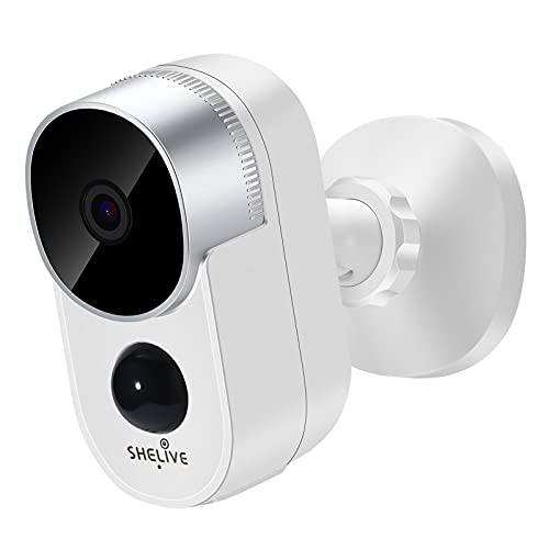 보안카메라, CCTV 아웃도어, SHELIVE 무선 홈 보안카메라, CCTV 시스템 충전식 배터리, 1080P HD, 방수, 나이트 비전, 모션 감지,센서, 2-Way 오디오