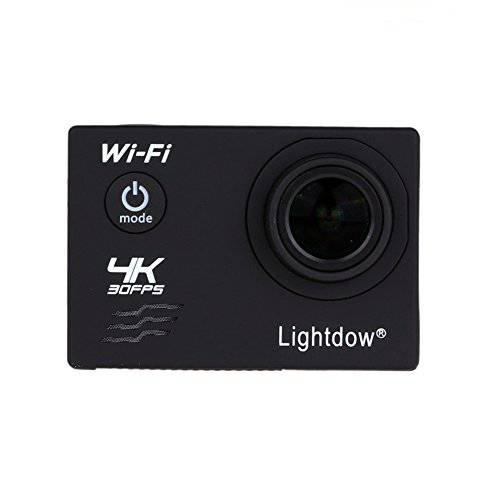 Lightdow 액션 카메라 4K 와이파이 울트라 HD 방수 30M 스포츠 캠코더 170° 소니 센서 and 마운팅 악세사리 키트